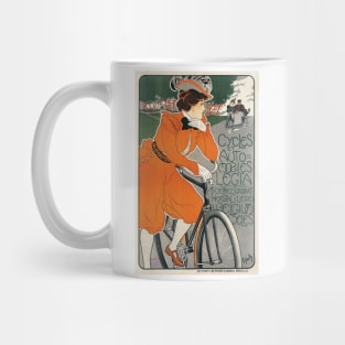 Ad for Cycles et Automobiles Legia, 1898 Mug